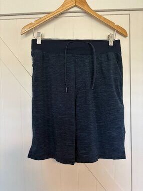 Lululemon T.H.E. Short 9" Linerless Men's Medium Heathered Navy EUC